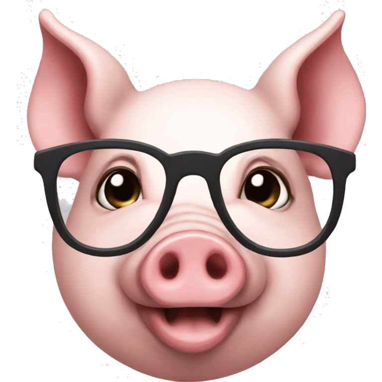 Pig with glasses emoji