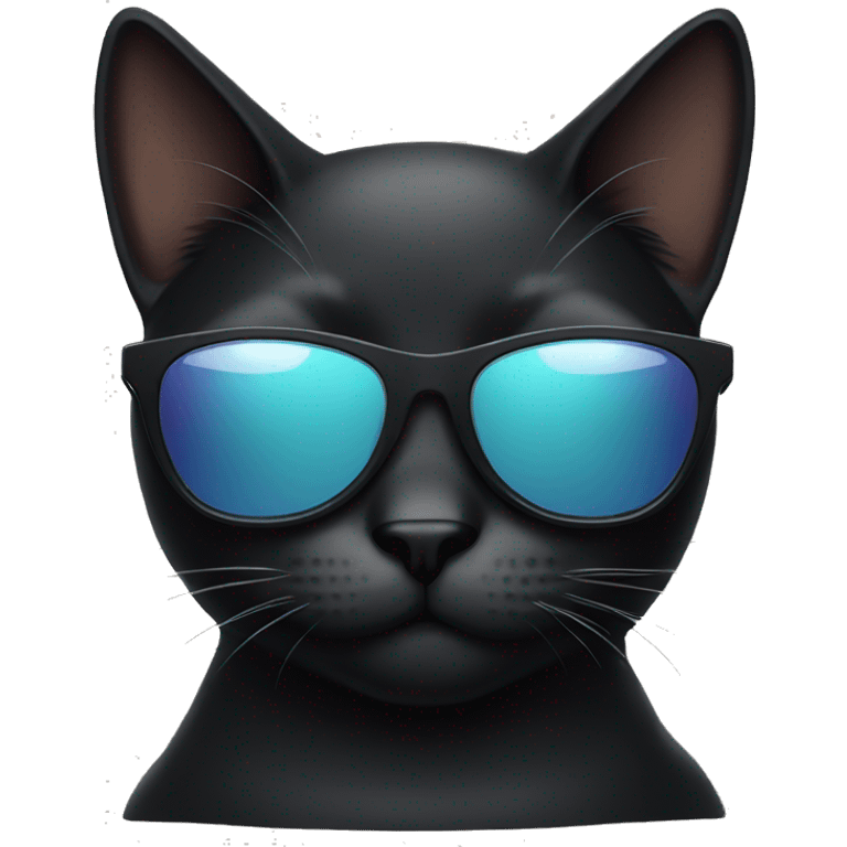 black cat with sunglasses emoji