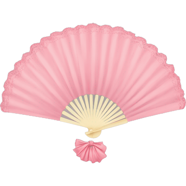 rococo pink fan emoji