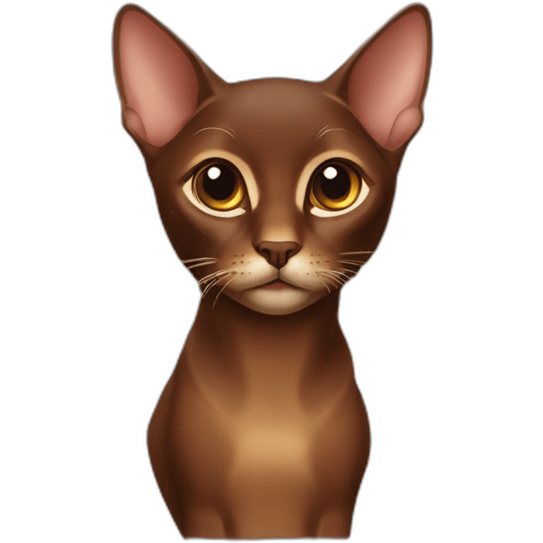 Chocolate Abyssinian cat emoji