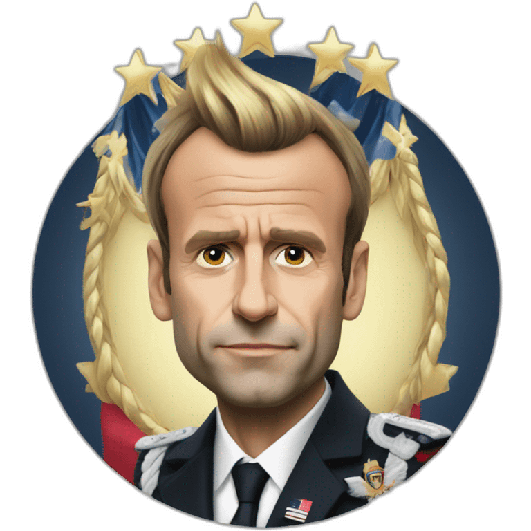 president macron as punk emoji