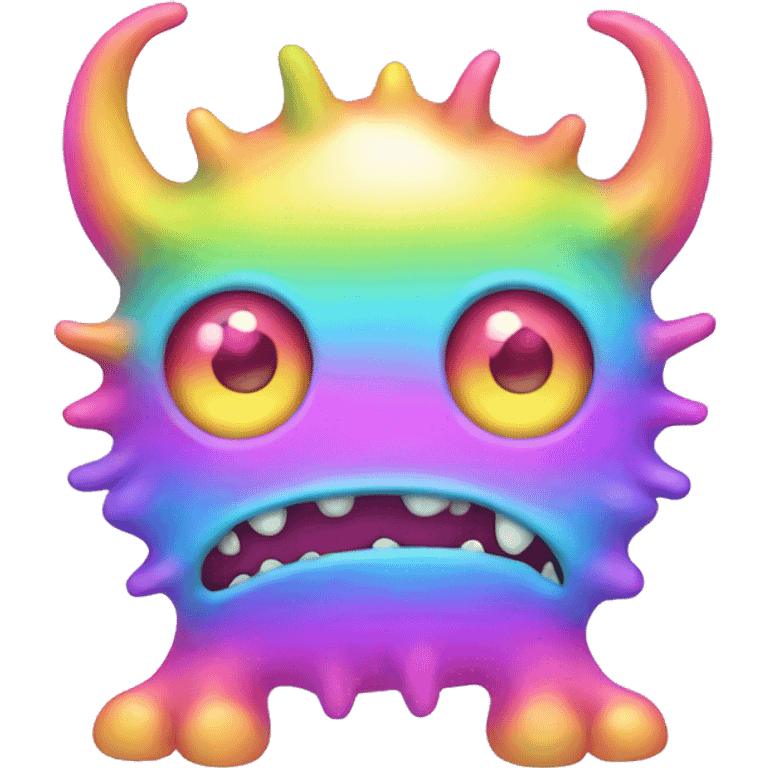 pastel neon rainbow kawaii monster   emoji