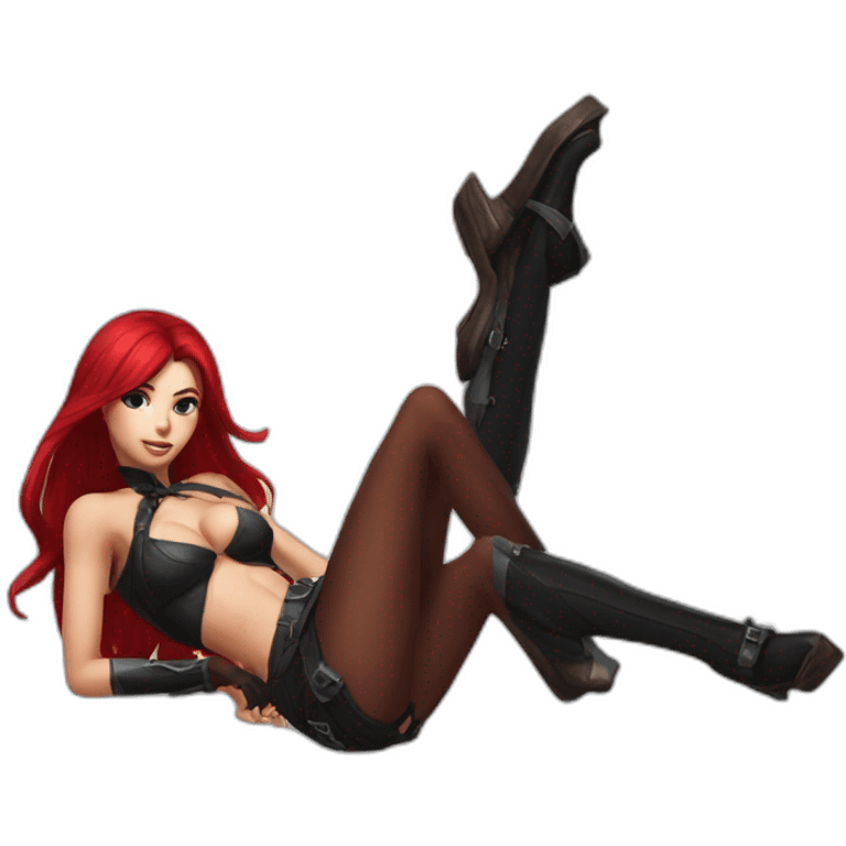 Katarina posing legs sfw emoji