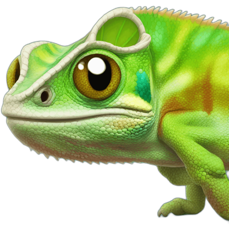 chameleon-happy-face emoji