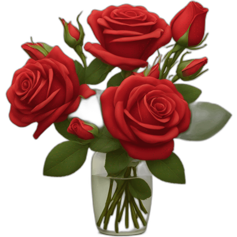 Red rose bouquet still life  emoji