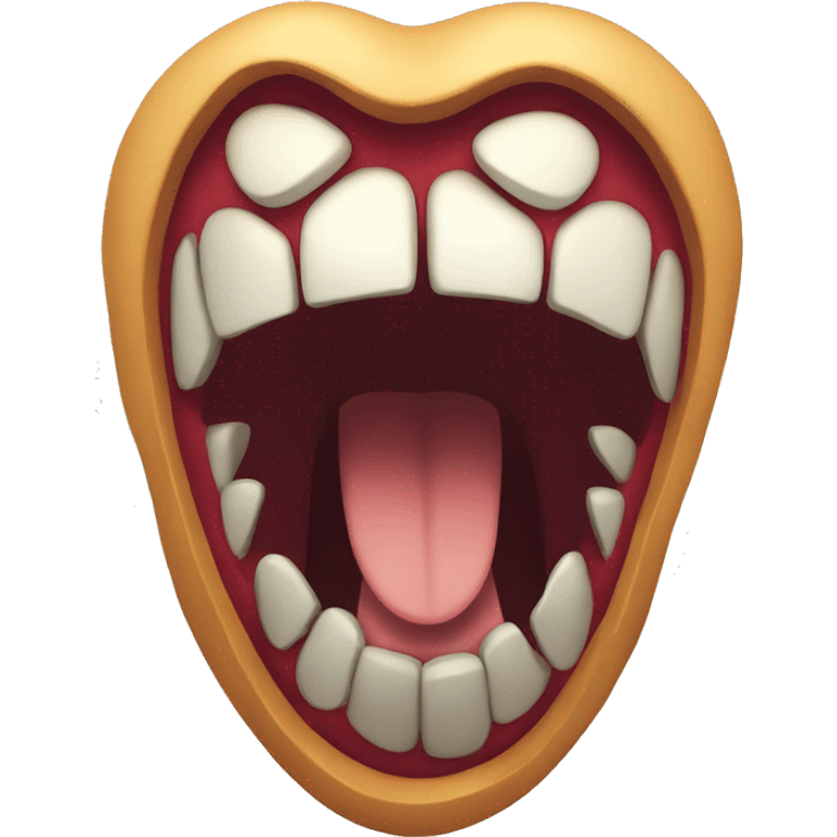 screaming giant mouth emoji