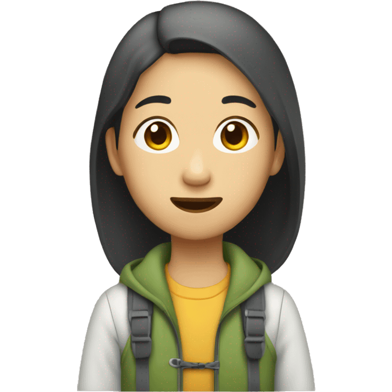 an adult asian camper emoji