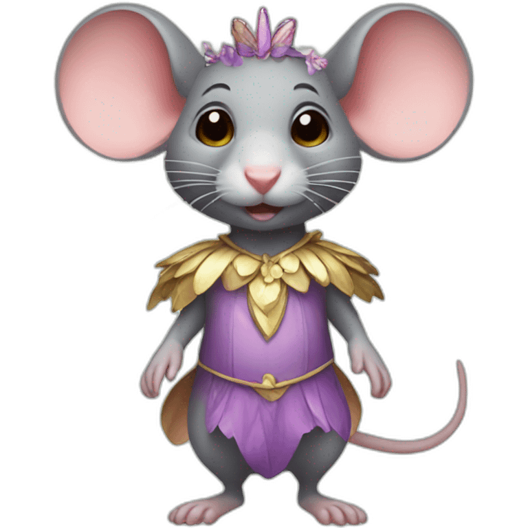 rat with fairy costume emoji