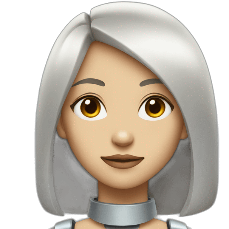 robot girl face only emoji