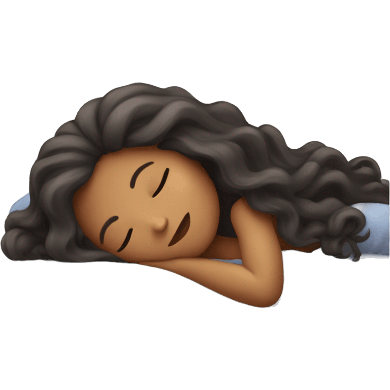 Women with long hair sleep  emoji