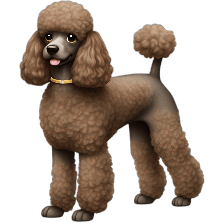 Dog Standart Poodle full body emoji