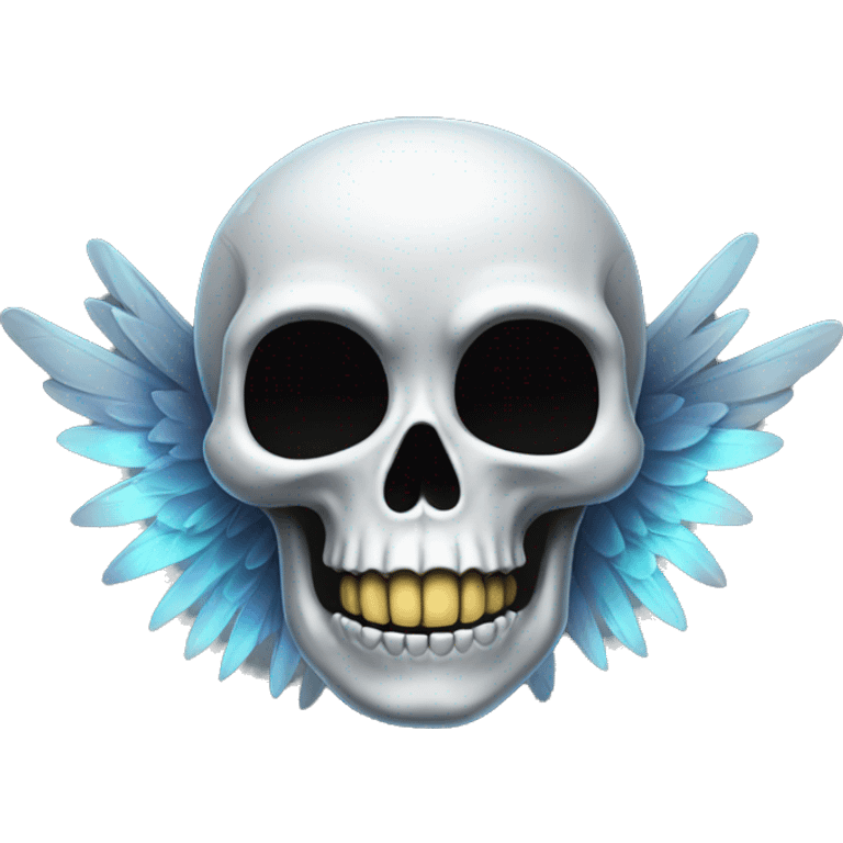 Sweet Skull with wings holographique emoji