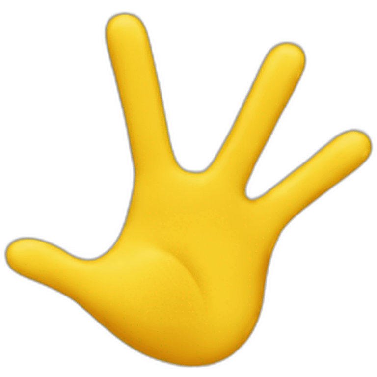 3 fingers yellow emoji