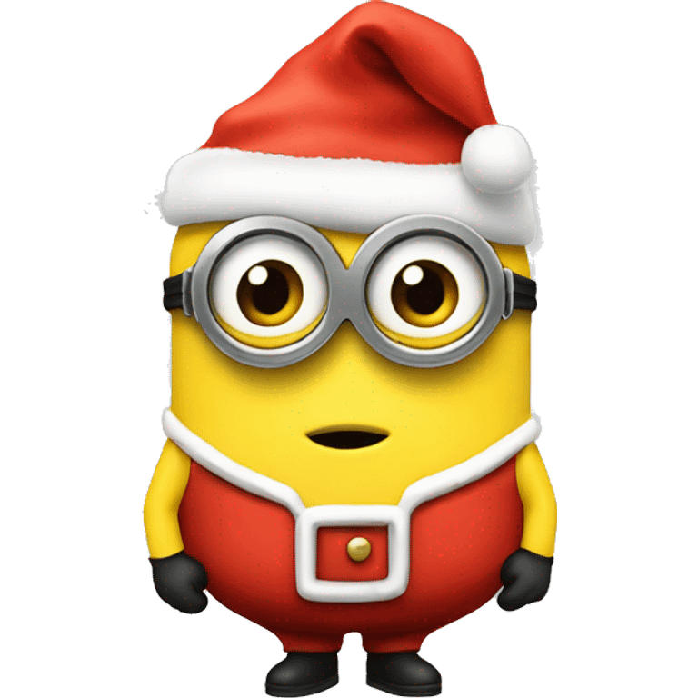 yellow minion with santa hat emoji