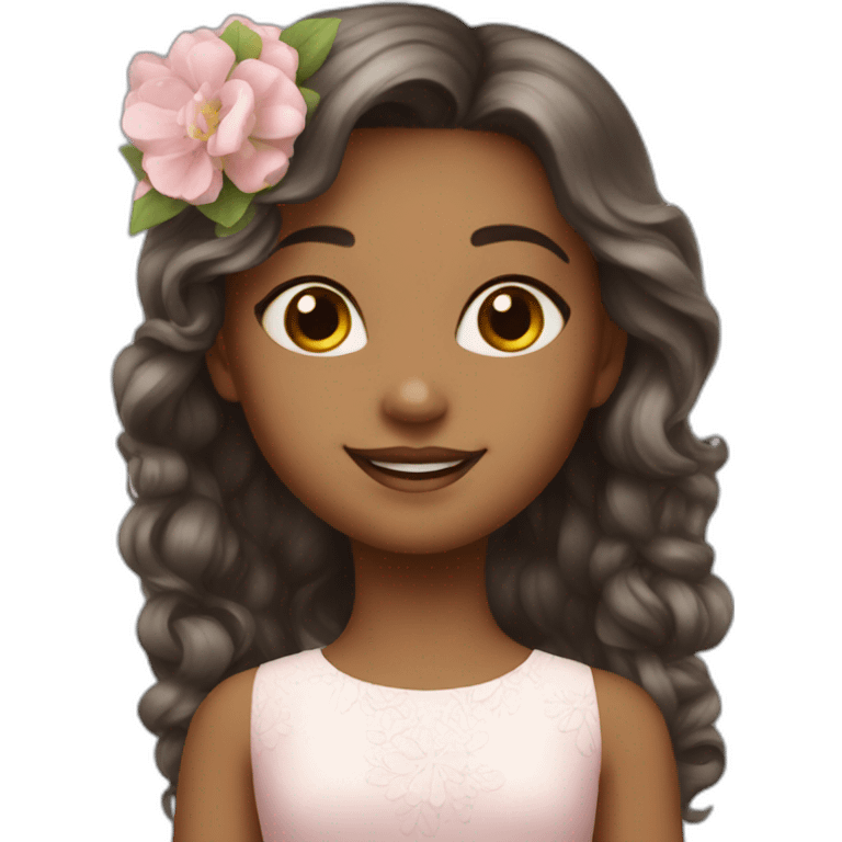 Lovable flower girl emoji