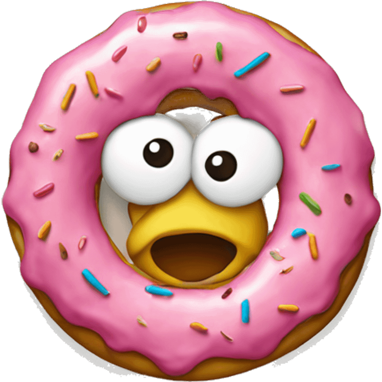 Un donut manger par homer Simpson  emoji