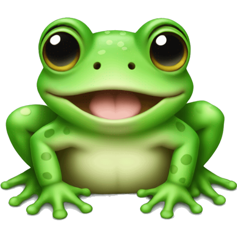 Cute baby frog emoji