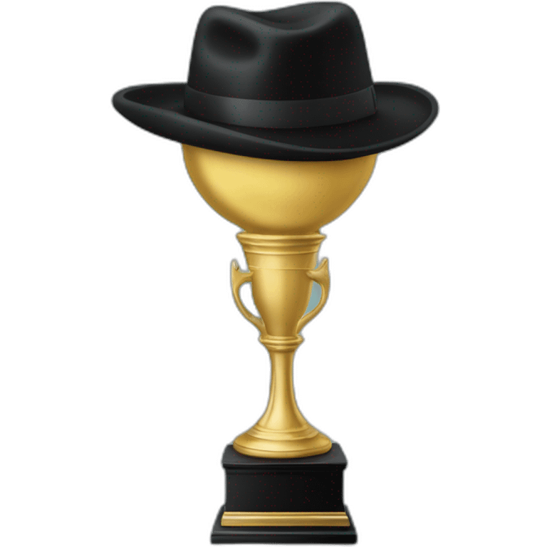 gold award with a hand holding Magritte's hat emoji