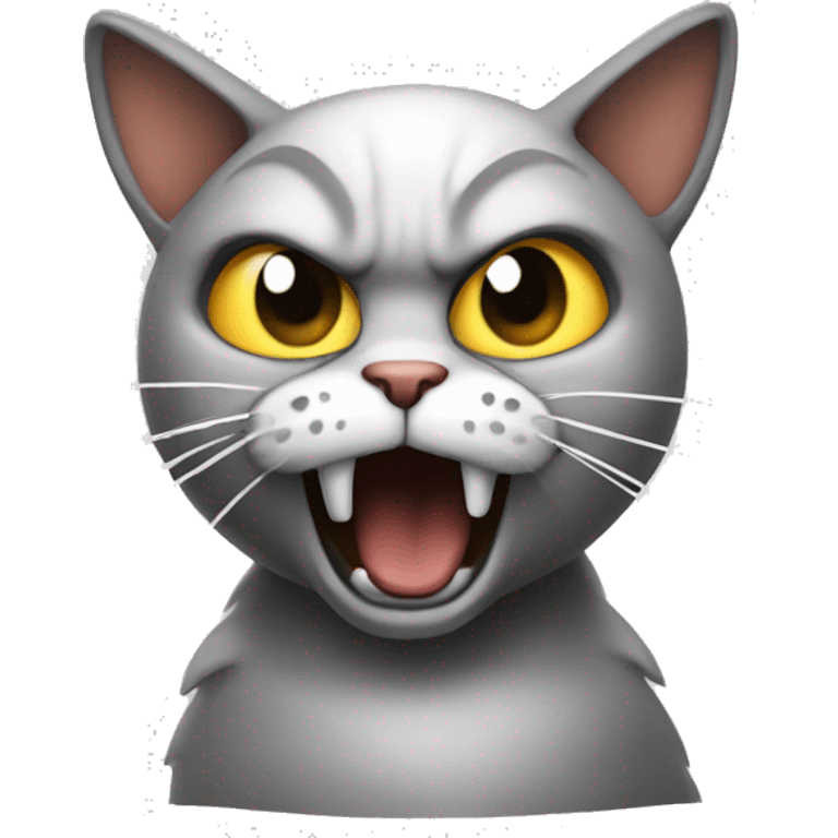 angry cat saying cuss words with steam coming out of ears emoji