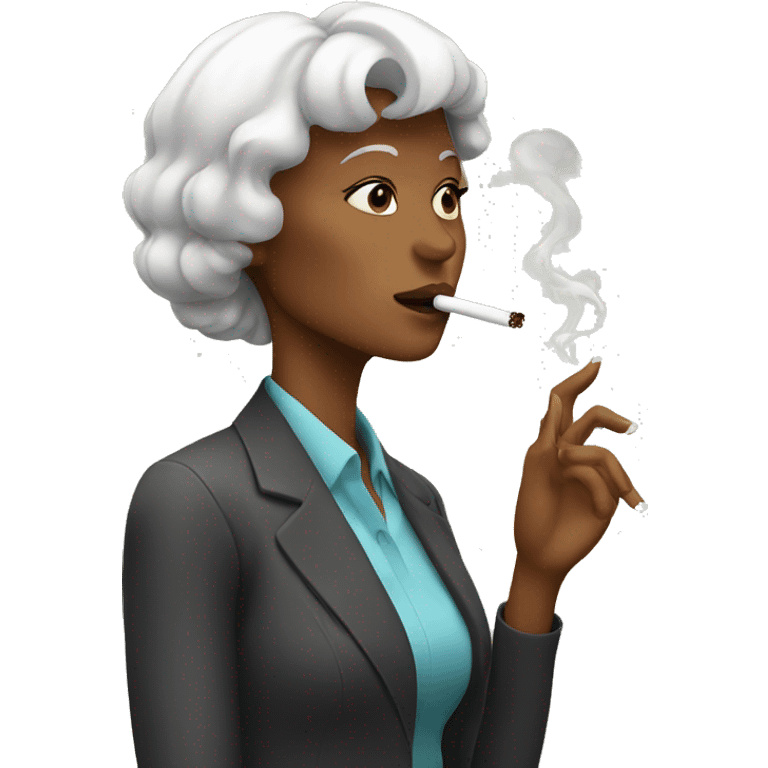 Woman smoking cigarette emoji