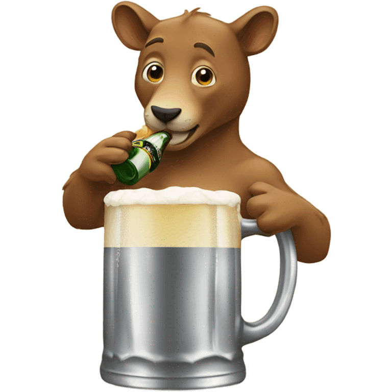 animal drinking beer emoji