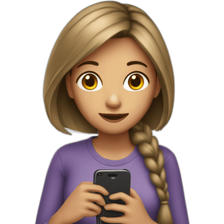 Girl with phone emoji