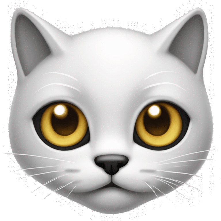 gato blanco con manchas negras guiñando un ojo emoji