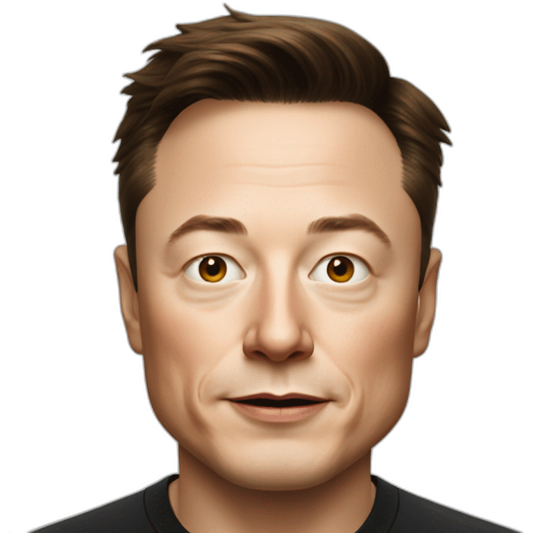 Elon musk with flour on his nose emoji