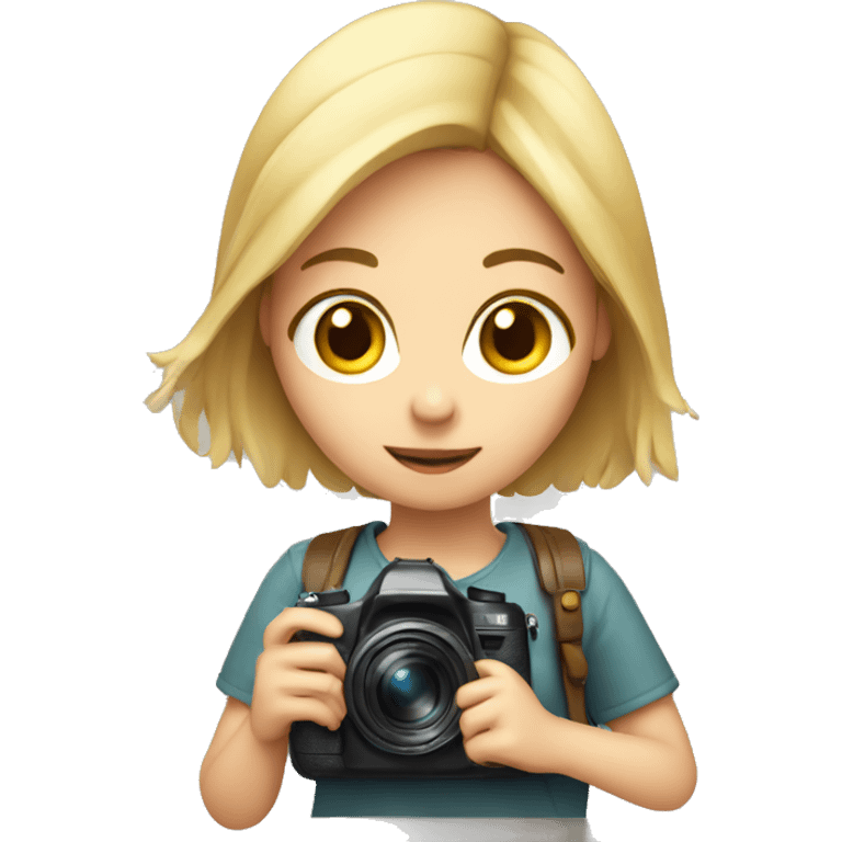 Girl with photo camera  emoji