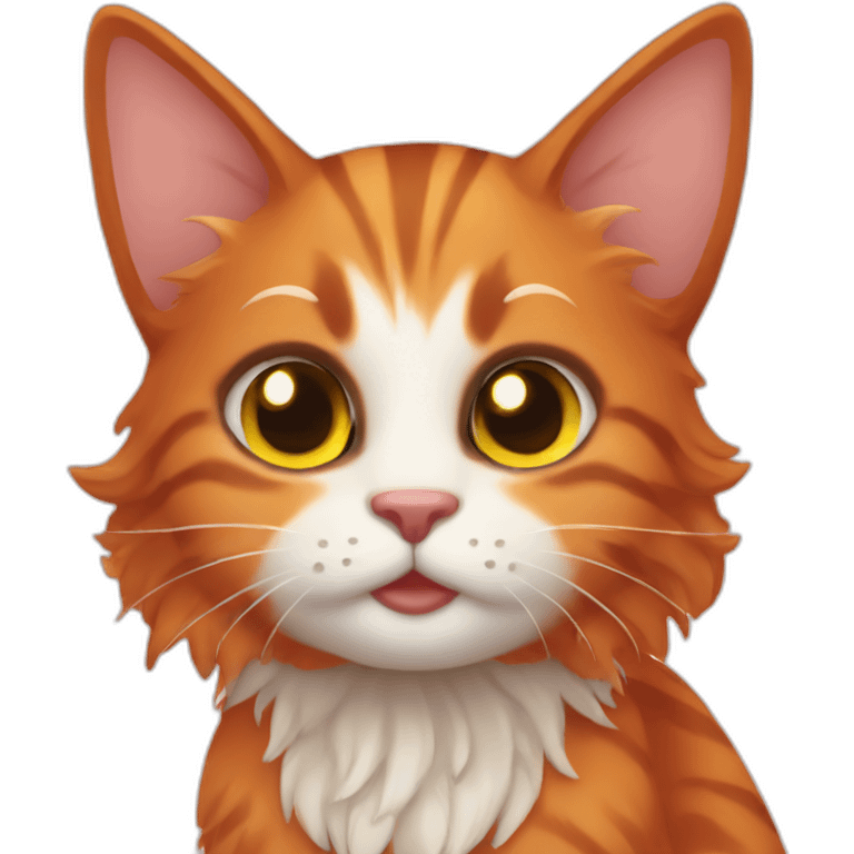 brown orange cat fairy emoji