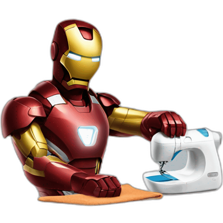 Iron man ironing clothes emoji