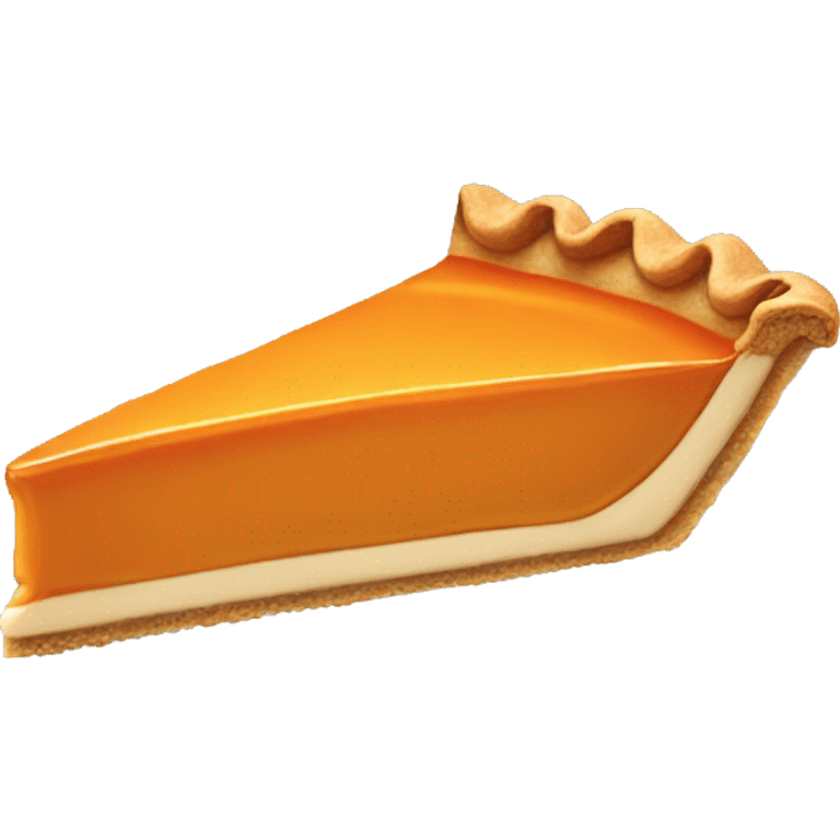 Pumpkin pie slice emoji