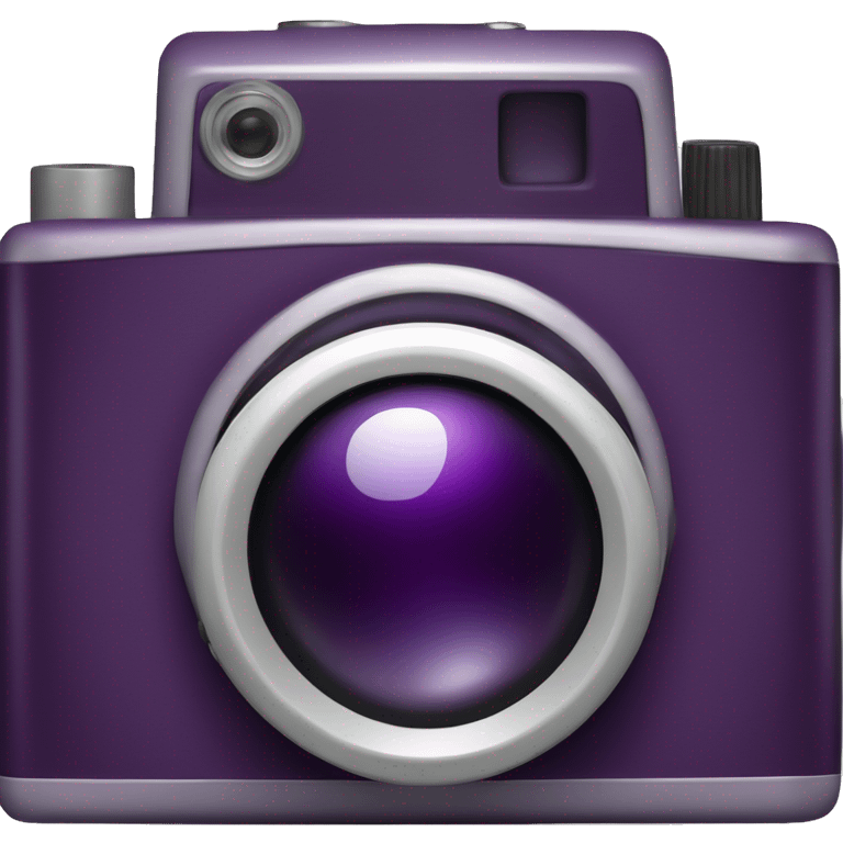 Dark plum purple retro camera  emoji