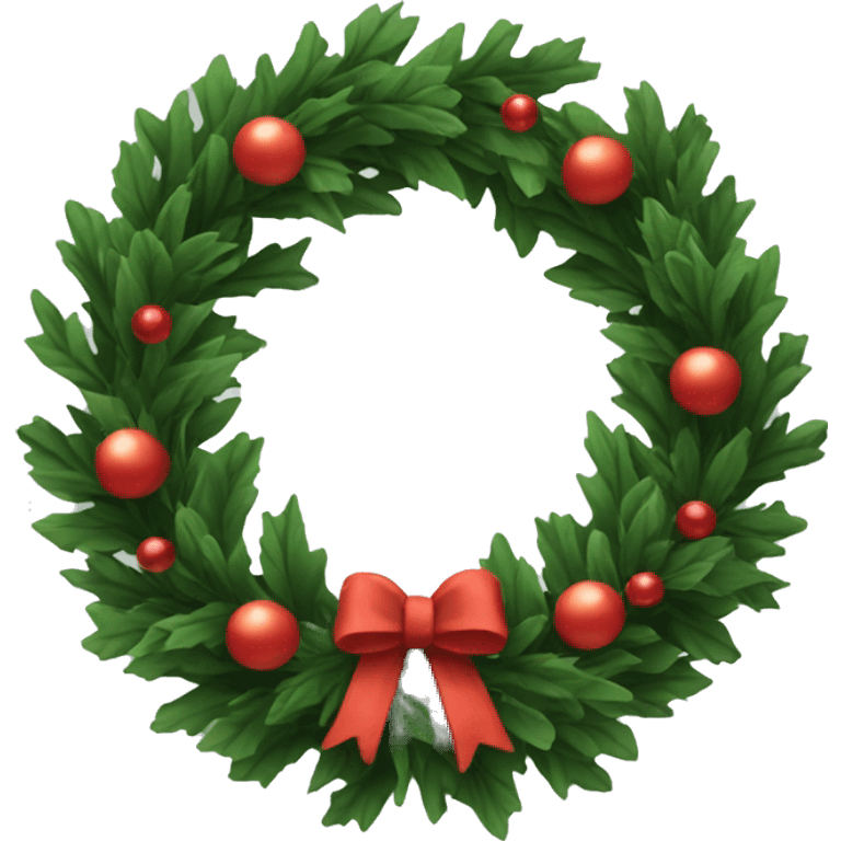 Christmas wreath emoji