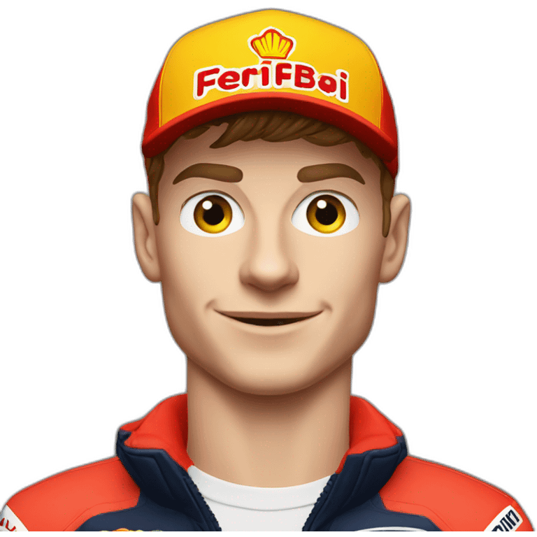 Max Verstappen with Ferrari emoji