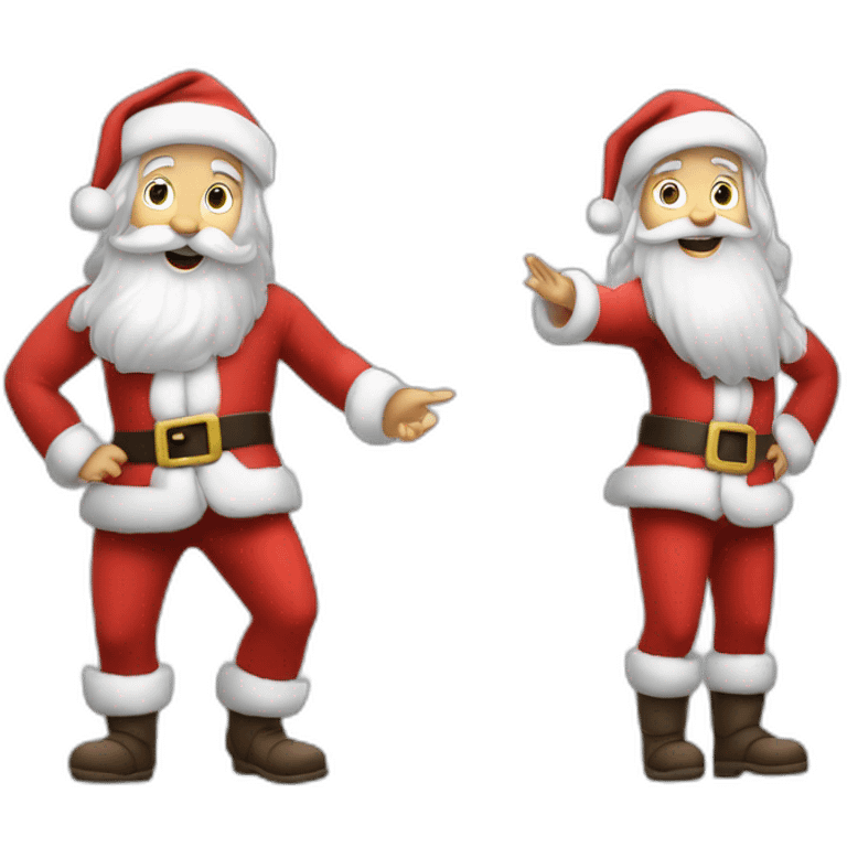 Full height Actively gesturing with hands pale skin Santa Claus in gray emoji