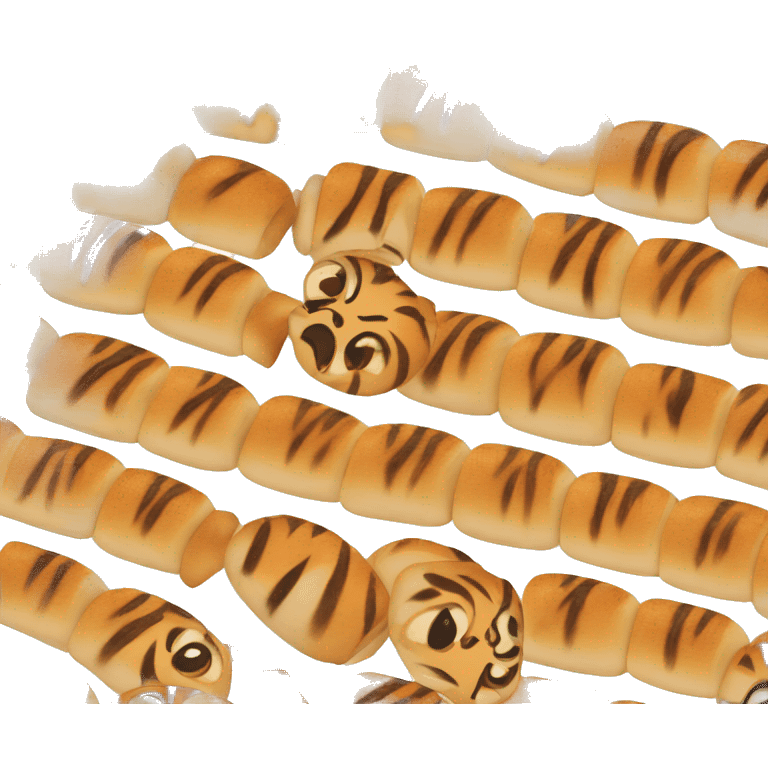 Cute cinamon roll look like tiger emoji