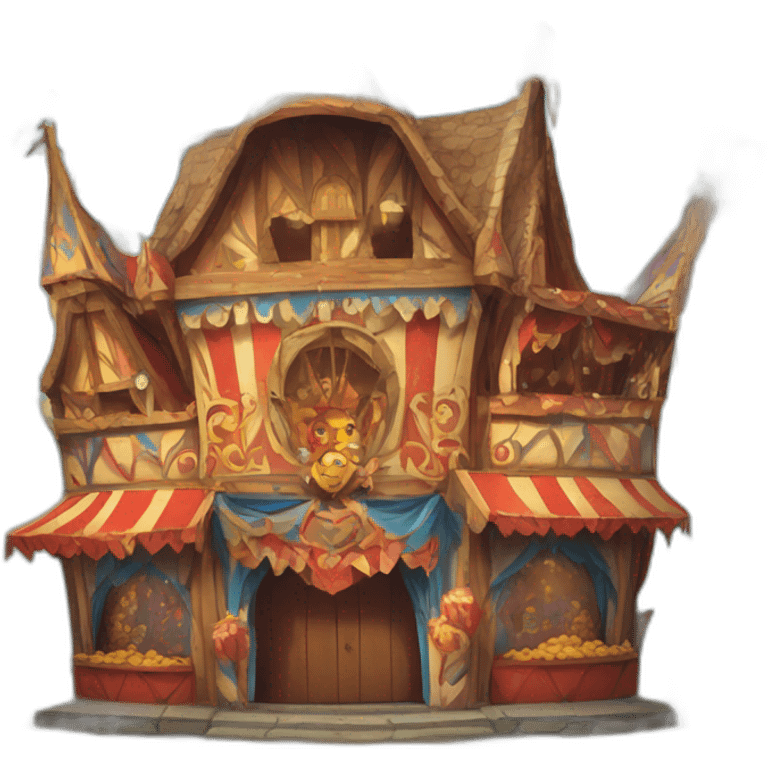 medieval funhouse decorated in a carnival way emoji