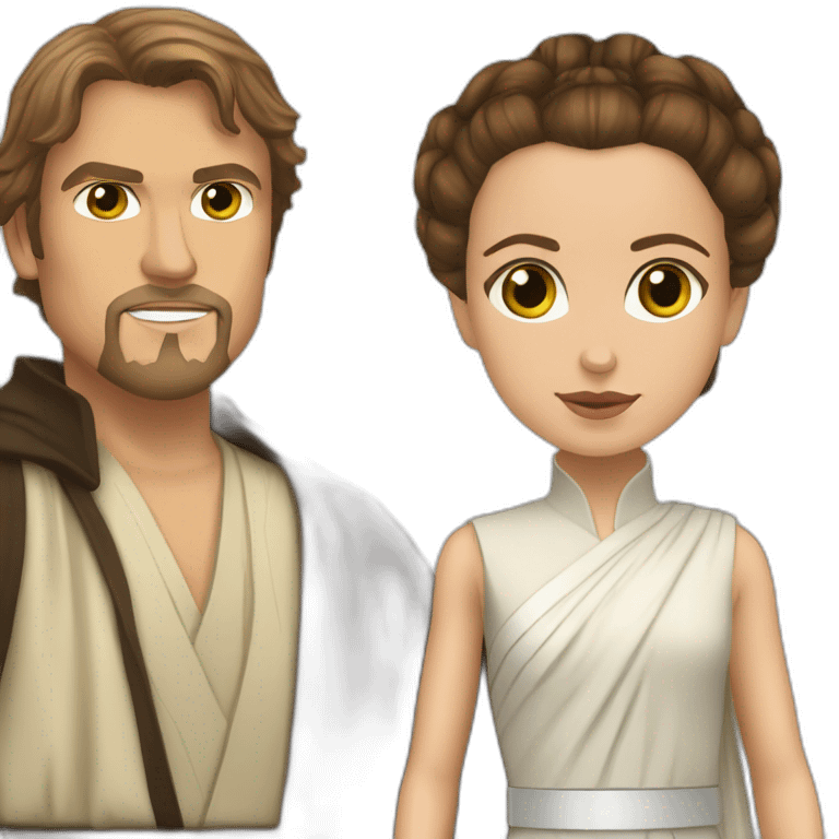 Anakin Skywalker with Padme emoji