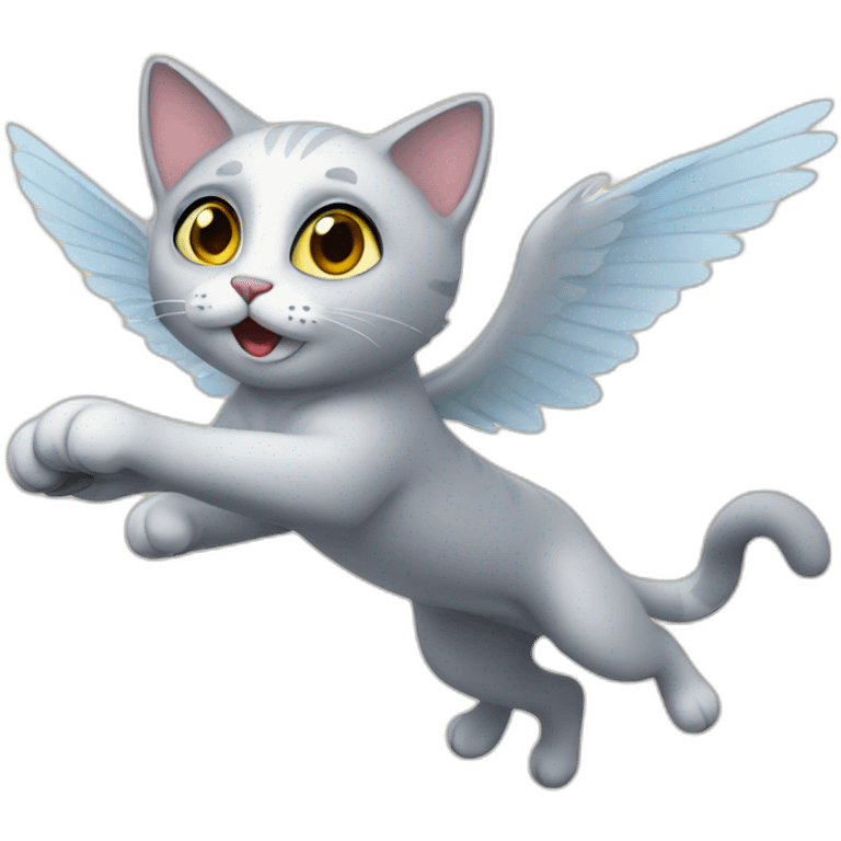 flying cat emoji