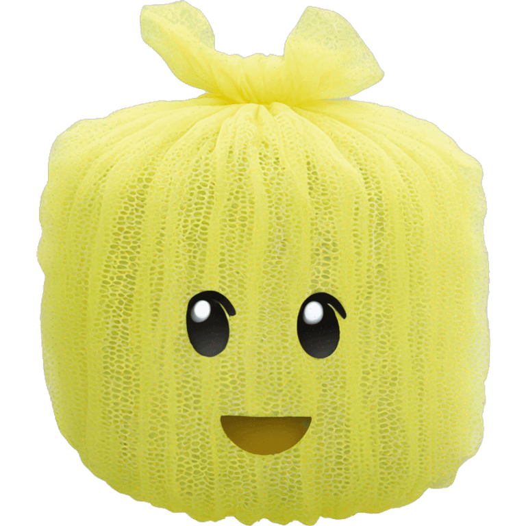 Synthetic mesh loofah emoji