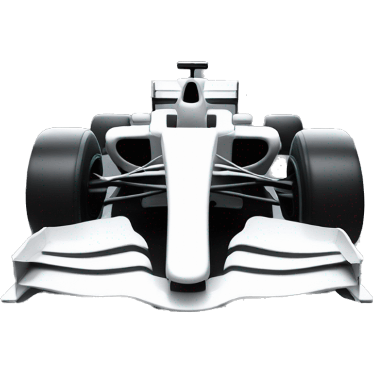 Carro de formula 1 color negro con toques blancos emoji