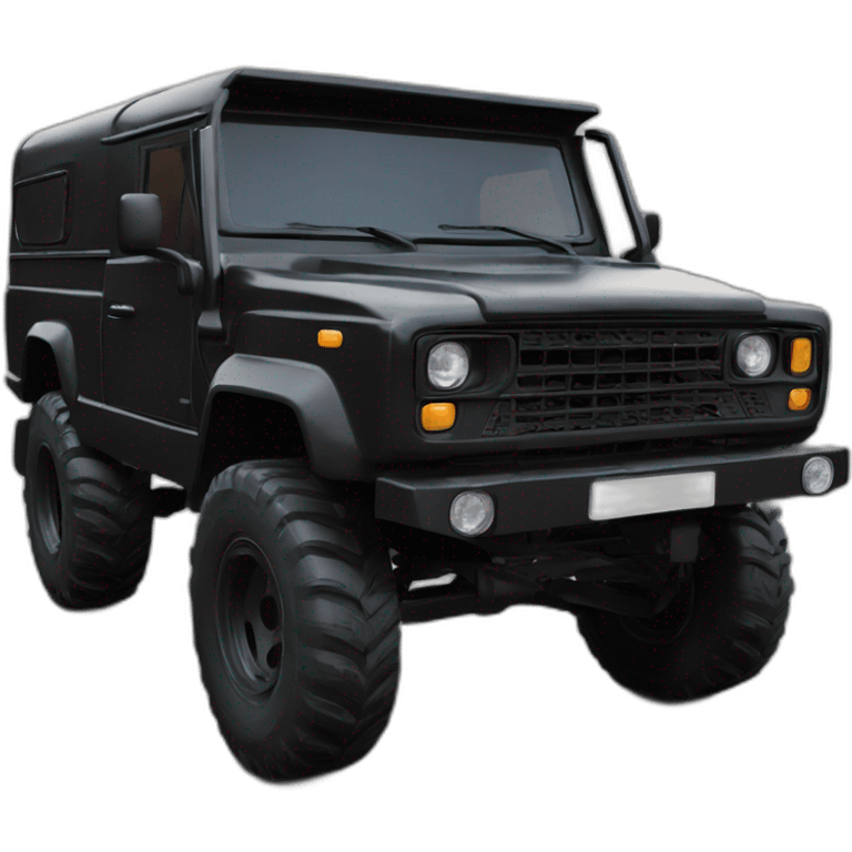 camioneta color negro 4x4 emoji