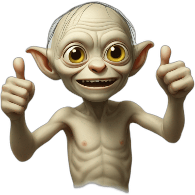 Gollum two thumbs up emoji