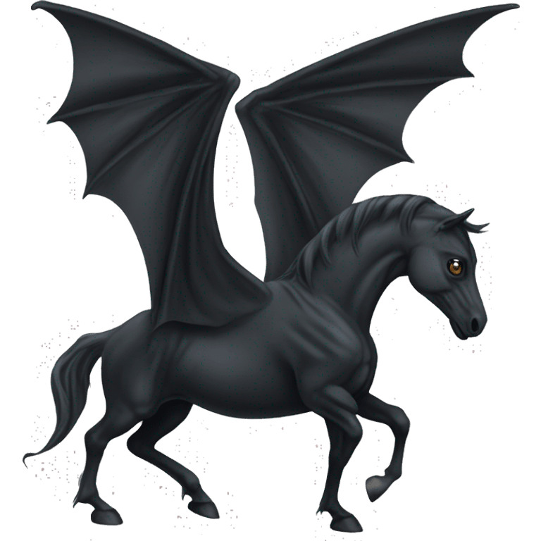 thestral: Winged horses visible only to those who have witnessed death and understand its significance. emoji