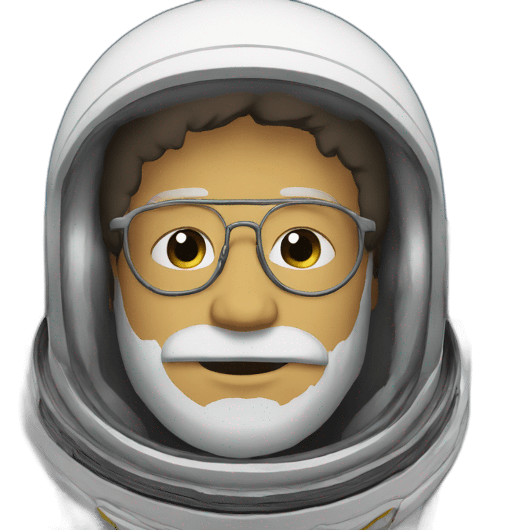 astronaut anime beard man glasses emoji