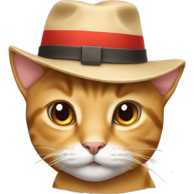 Cat wearing a hat emoji