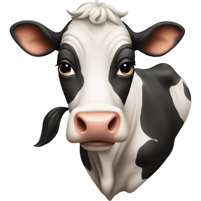 cow with tatto emoji