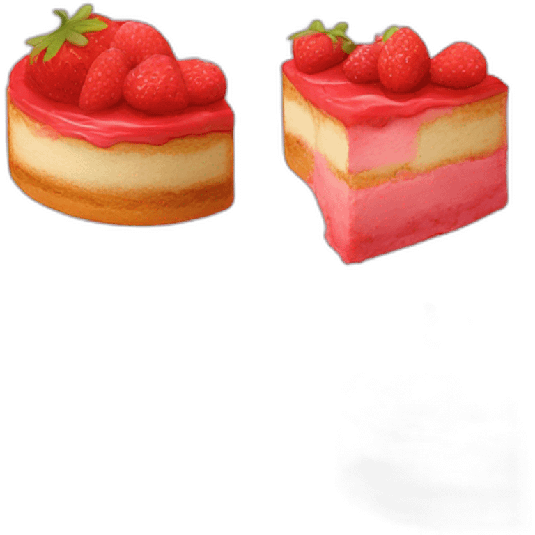 Gâteau à la fraise emoji