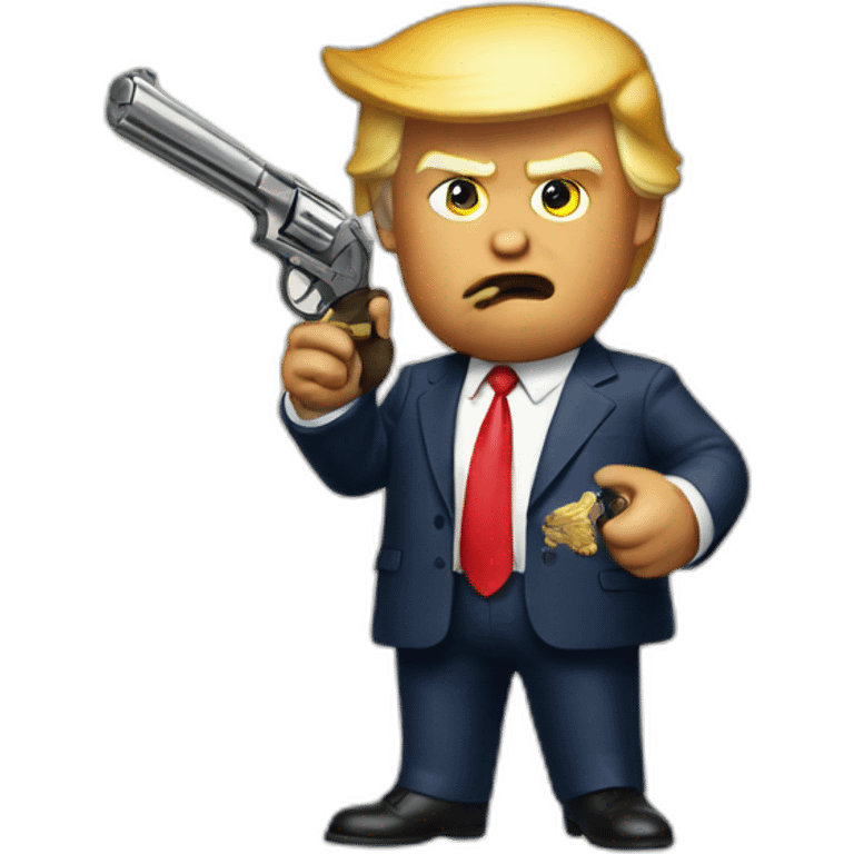 donald trump eating pistol emoji